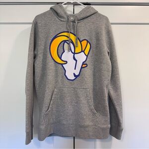 Fanatics Hoodie Sweatshirt LA Rams Size Medium Grey Graphic NWOT